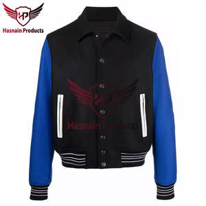 แจ็กเก็ตแบบเลตเตอร์แมนสำหรับวิทยาลัยเบสบอลมหาวิทยาลัยแจ็กเก็ตระบายอากาศได้ดีดีไซน์ใหม่มีสไตล์พร้อมปกตั้ง - Product Image 6