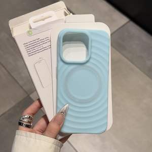 Funda de teléfono de silicona TPU magnética de lujo ultrafina a prueba de golpes con patrón de onda 3D para iPhone 16 Promax 16 Plus 15 14 13 - Product Image 2