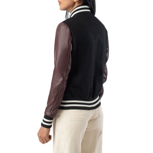 Veste classique de haute qualité unisexe, veste en cuir à manches longues pour femme et veste de baseball brodée pour homme. - Product Image 6