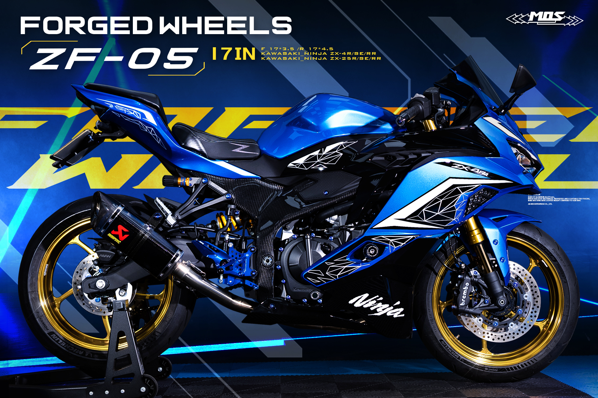 MOS ZF05 Forged Aluminum Alloy Wheels for Kawasaki ZX Series