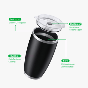 Termo de Acero Inoxidable de 20oz con Pajita de Plástico para Viajes y Regalos Empresariales, Aislamiento Térmico para Bebidas Frías - Product Image 5