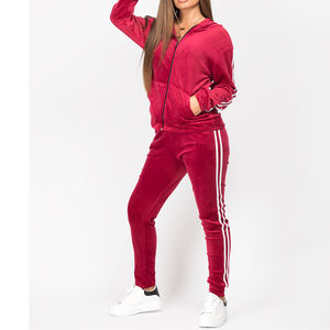 10% de réduction sur la qualité supérieure nouveau concepteur en gros 2 pièces ensemble femmes vêtements hiver velours velours survêtements survêtements Joggers chemises - Product Image 6