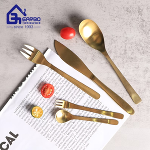 Juego de cubiertos de metal minimalista de 24 piezas, cubiertos de diseño para bodas, negocios, características sostenibles para eventos y regalos indios - Product Image 3