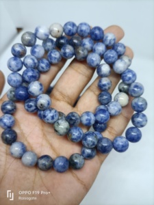 Best Quality RAIS AGATE Sodalite 8mm Polished <b>Bracelet</b> Natural Stone Unisex Beads Daily Wear Feng Shui Healthy Auspicious - Product Image 2