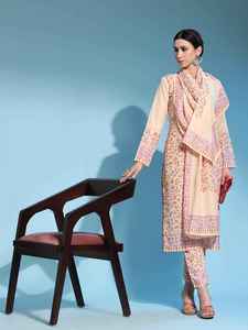 Ropa étnica de buena calidad, nuevo pantalón Kurti de muselina de diseñador 2023 con Dupatta con trabajo impreso digital a la tarifa más baja - Product Image 6