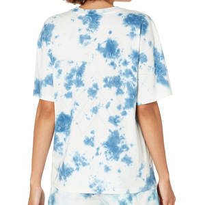 Camiseta 100% de algodón con tinte de corbata para mujer, camiseta transpirable personalizada de colores sólidos, camiseta hecha a medida - Product Image 3