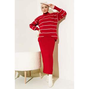 ชุดเสื้อกั๊กถัก2ชิ้นสีแดง - Product Image 3