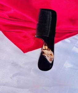 Peine de cuerno de búfalo a un precio económico con mango de nailon de acero Artesanía de alta calidad para salón de uso doméstico Logotipo personalizado - Product Image 3