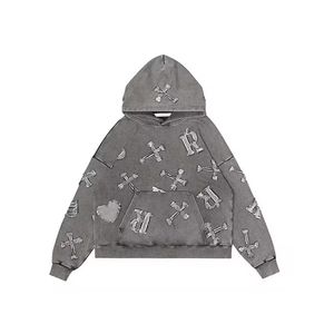 Sweats à capuche surdimensionnés personnalisés pour hommes, été, 100% coton, respirants, vintage, vente en gros - Product Image 5