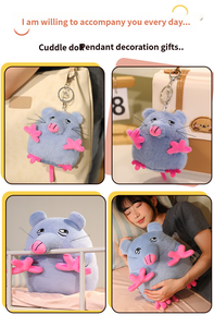 HECION 2025 TORRE DE <span class=keywords><strong>Pizza</strong></span> de moda ladrillo divertido ratón feo muñeco de peluche Animal de peluche lindo dibujos animados peluche niños regalo al por mayor - Product Image 6