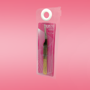 Pinces à épiler en acier inoxydable 3PRO avec pointes inclinées et pointes en fibre pour les extensions de cils Outils TS-17-4 - Product Image 2