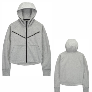 Sweat-shirt à capuche unisexe à fermeture éclair et à col rond avec logo à imprimé bouffant pour hommes et femmes, polyester 100% personnalisé du fabricant - Product Image 2