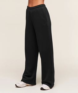 Ventes en gros de pantalons de survêtement pour femmes de haute qualité, poids lourd, 400 GSM, 100% coton, molleton brossé à l'intérieur, logo personnalisé, coupe ample, jambes larges - Product Image 5