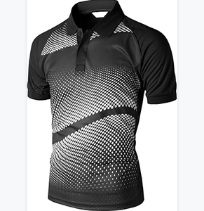 Polo unisexe OEM avec logo personnalisé vierge, t-shirts de golf 100% coton uni pour hommes - Product Image 1