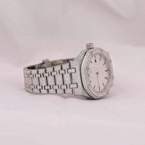 Iced Out Hip Hop Moissanite Reloj de lujo VVS Movimiento mecánico Pasando Diamond Tester Reloj para estilo masculino - Product Image 3