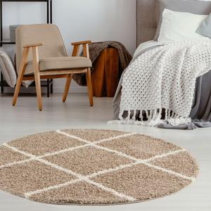 The Rugs Moroccan Beige Shaggy Rug 520 lb 60X110 cm Comfor - Product Image 2