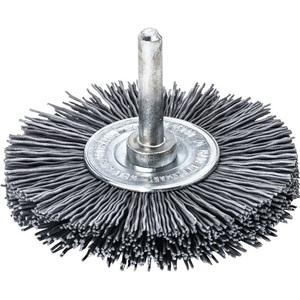 Round Brush <b>70</b> Mm SiC Abrasive Bristles Grit 320 6 Mm Shaft <b>12</b> Mm Width 15000 Rpm-LESSMANN - Product Image 1