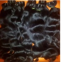 Tissage en lot de cheveux humains indiens vierges 100%, cheveux de qualité 10A, tissage en lot de cheveux humains vierges péruviens avec fermeture