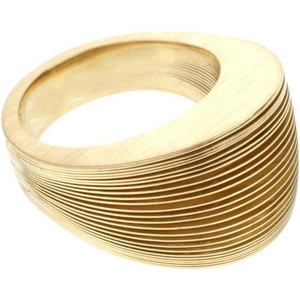 Anillo de servilletas de Metal de diseño elegante, anillo de servilletas hecho a mano chapado en oro, decoración para banquete de boda, redondo - Product Image 1