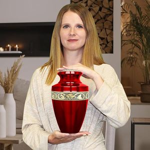 Handmade Mosaic Aluminium and Glass Cremation <b>Urn</b> <b>Large</b> Adult Size Burial Hand Applied Individual Tiles Unique for Funerals - Product Image 1