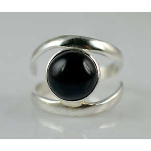 925 Sterling Silver Black Onyx <b>Ring</b> Handmade <b>Statement</b> Promise Jewelry with 18K Plating July Birthstone for Gift - Product Image 2