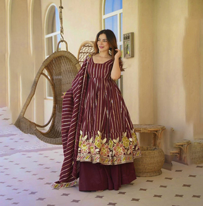 Haute qualité écologique lavable touche moderne traditionnel indien pakistanais Anarkali robe femmes décontracté Mini taille naturelle - Product Image 1