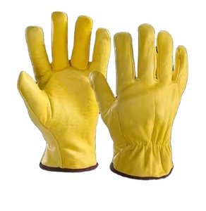 Heavy-Duty Sheep Grain Leather <b>Driver</b> <b>Gloves</b> Comfortable Soft Heat Anti-Static Safety <b>Gloves</b> for Personal Gardening Hand Arm - Product Image 5