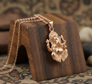Collar de Cadena de Plata 925 con Baño de Rodio, Colgante de Ganesha Hindú para Uso Diario, Chapado en Oro Minimalista, Regalo Espiritual Unisex de Terceros - Product Image 6