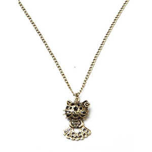 Colgante de cadena con forma de gatito de oro antiguo religioso de moda Urthn 1200721 de moda con perla para compromiso o regalo - Product Image 1