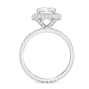 1.00 CT รัศมีที่ซ่อนอยู่เพชรตัดสดใสสำหรับผู้หญิงแหวนหมั้นพร้อมเน้นเสียง - Product Image 6
