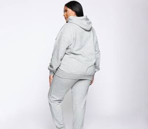 Vente chaude, jogging sportif de haute qualité, léger, coupe-vent, personnalisé, ensemble 2 pièces, survêtement de sport, ourlet fendu, cordon de serrage pour femmes - Product Image 6