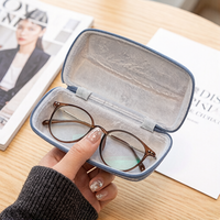 Étui de protection portable pour lunettes de soleil et montures optiques avec logo personnalisé, motif pied-de-poule, fermeture éclair en EVA