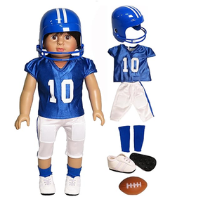 100% โพลีเอสเตอร์แฟชั่นอเมริกันฟุตบอลโลกสีฟ้า - Product Image 1