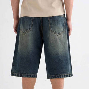 Shorts de Mezclilla para Hombre, Corte Recto, Cintura Media, Cómodos, Casuales, Acabado Lavado a la Piedra, Duraderos, Ideales para Actividades al Aire Libre - Product Image 2
