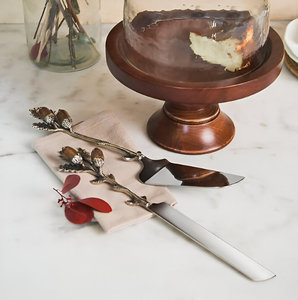 Top Selling <b>Cake</b> Knife And <b>Cake</b> <b>Server</b> With Leaf Design For Birthday Event Wedding Parties - Product Image 4