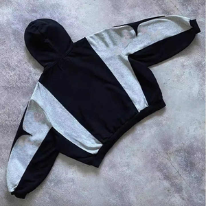 Men Distressed Hoodies New Design Casual Wear Cotton <b>Blended</b> Cotton <b>Blended</b> Men Distressed Embroidery Hoodie - Product Image 4