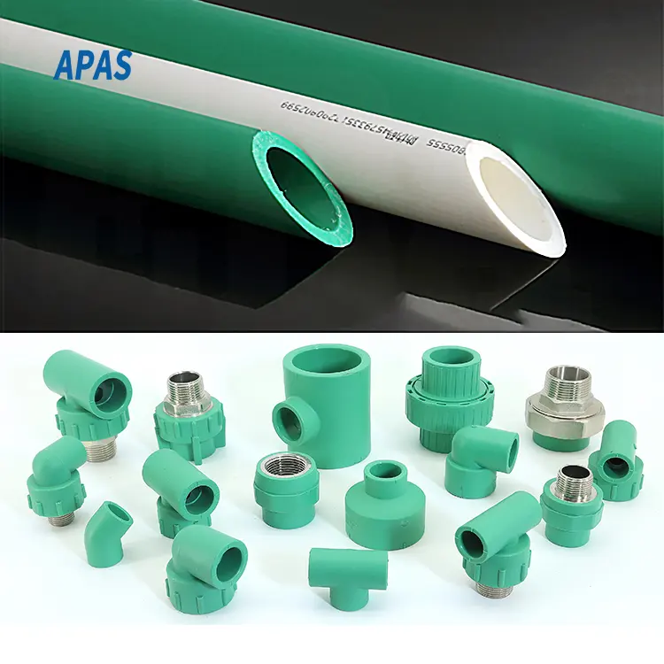 Apas Fabriek Direct Din8077/8078 Alle Soorten Kunststof Ppr Buisfittingen Schroefdraad Ppr Pijp Fitting Voor Thuis Sanitair Watervoorziening