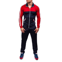 Hoodie Tracksuit untuk musim dingin kasual gaya katun poliester pria Jogging Tracksuit set hitam dicetak desain pakaian olahraga pria