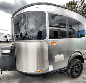 LISTO PARA ENVIAR: Remolque de Viaje de Lujo de Aluminio y Acero Inoxidable para RV, Caravana, con Ducha y Baño para 4 Personas Familiares - Product Image 1