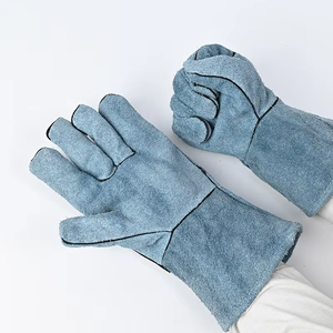 Guantes de protección Guantes de abrasión de cuero de vaca de alta calidad Guantes de soldadura Premium de seguridad - Product Image 6