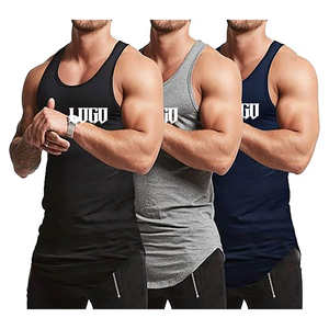 <b>Men's</b> Quick Dry Casual Tank Top Athletic 100% Cotton Gym Vest Customized Regular Fit Crewneck High Stretch Eco-Friendly Exercise - Product Image 1