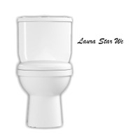WC moderne en céramique blanche Laura Smart, 2 pièces, avec abattant à fermeture douce, toilettes en céramique deux pièces, salle de bain modulaire