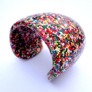 Estilos joyería resina acrílico pulsera brazalete exagerado deslumbrante Multicolor ancho Irregular cuadrado acrílico pulseras para - Product Image 5