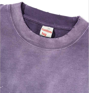 เสื้อยืด100% ซักแบบวินเทจสำหรับผู้ชายเสื้อโอเวอร์ไซส์ผ้าฝ้าย2025แขนสั้นพิมพ์ลายออกแบบได้ตามต้องการ - Product Image 4