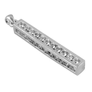 Pendentif Art Palace moderne pour femme en argent sterling 925 avec perle d'eau douce et zircon cubique, design linéaire pour usage quotidien et cadeaux - Product Image 1