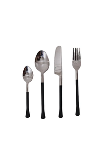 Ensemble de couverts plaqué or vaisselle de table ensemble de couverts vaisselle or acier inoxydable créatif arc-en-ciel noir cadeau argent personnaliser OEM - Product Image 4