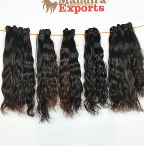 Extensiones de cabello humano indio Remy con cutícula virgen alineada 100%, paquetes naturales ondulados baratos, proveedor de trama doble, corte a máquina - Product Image 5