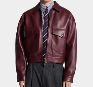 Veste en cuir vintage chic pour hommes et femmes - Product Image 3