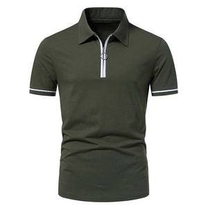 T-shirt de golf unisexe à demi-zip, coupe ajustée, 100 % coton, infroissable, respirant, manches courtes, imprimé, haute qualité, vente en gros - Product Image 4