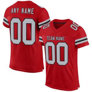 Camiseta de fútbol americano personalizable para jóvenes, uniforme de juego y práctica de Club Escolar transpirable de estilo profesional, ajuste juvenil - Product Image 3